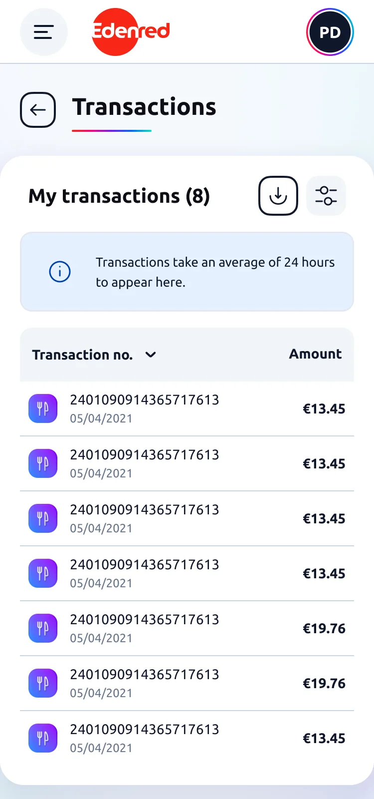 La bannière d’information en contexte : le délai d’affichage des transactions