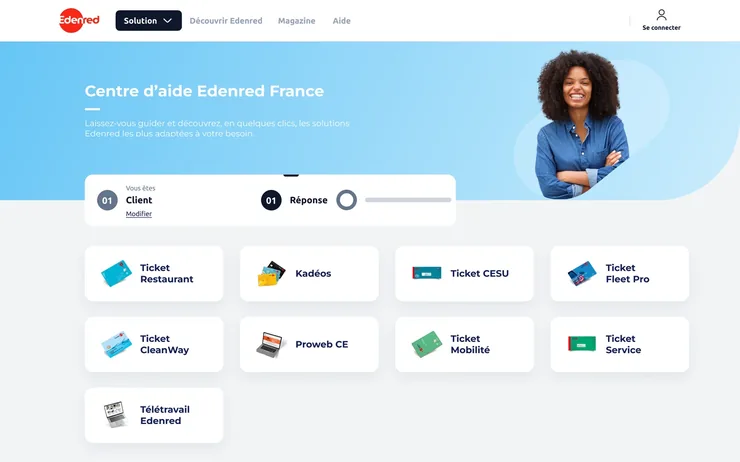 Deuxième étape : Votre solution : le produit Edenred concerné