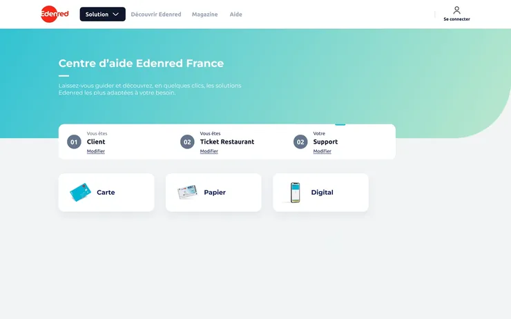 Troisième étape : Votre support : carte, papier ou digital