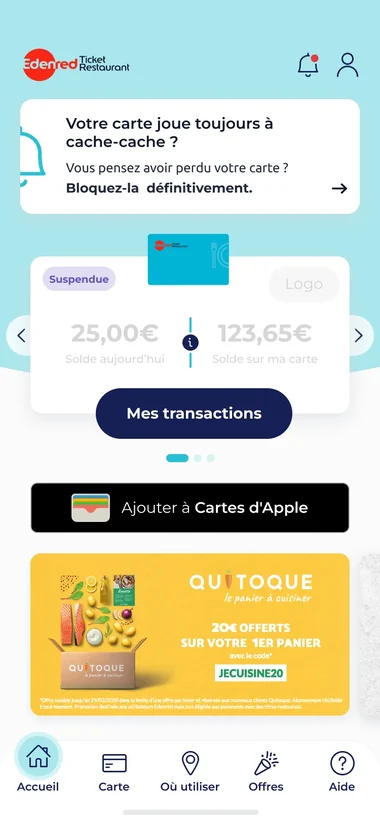 L’accueil, carte suspendue : une alerte rappelle qu’on peut encore la bloquer