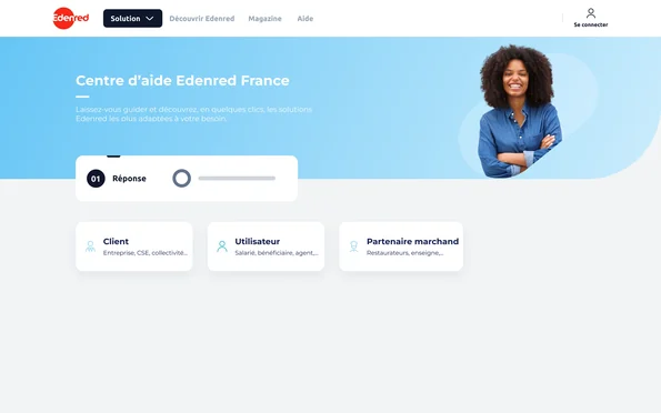 Première étape : Vous êtes client, utilisateur ou partenaire marchand
