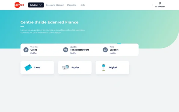Troisième étape : Votre support, carte, papier ou digital